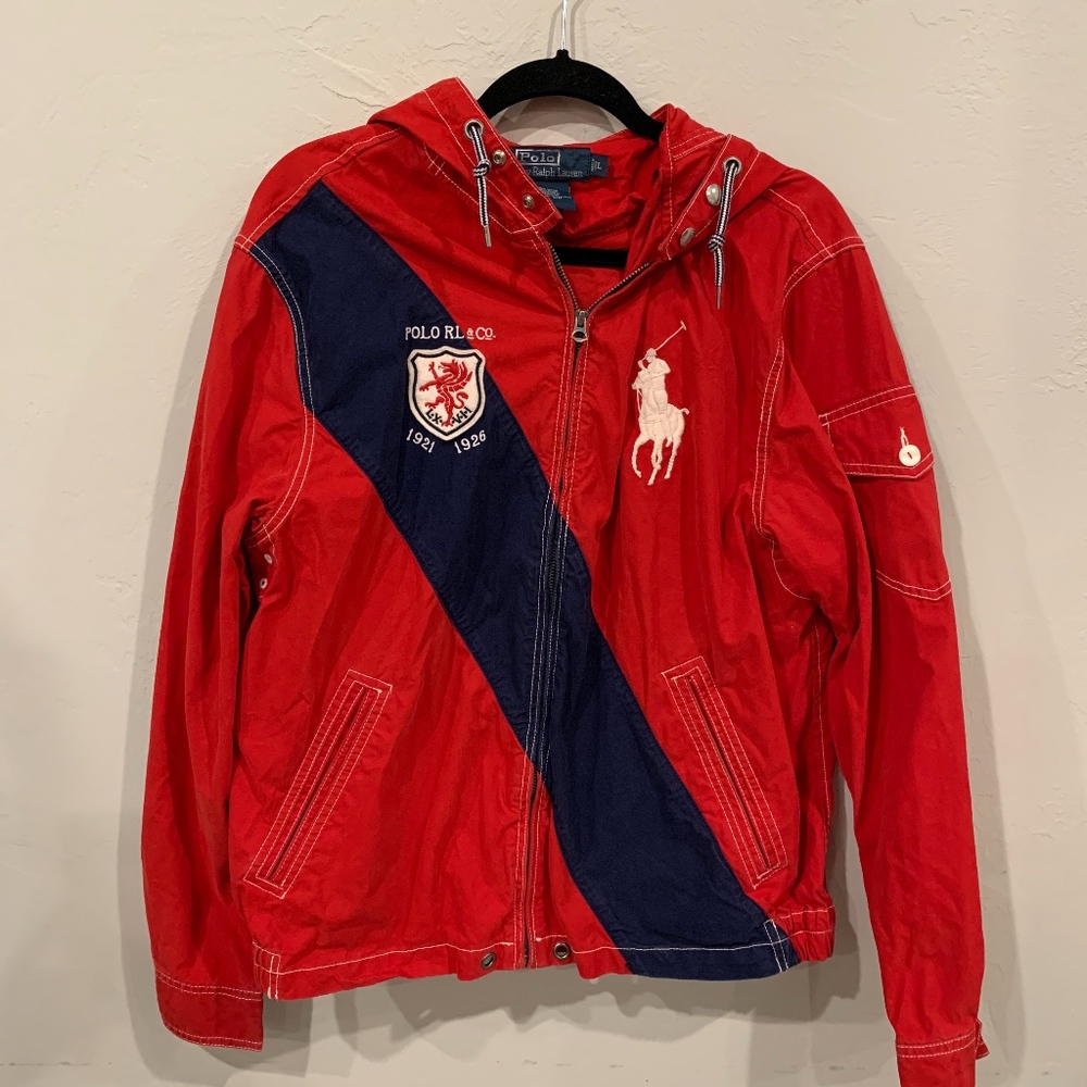 Vintage Polo Ralph Lauren Red Navy Men's Jacket